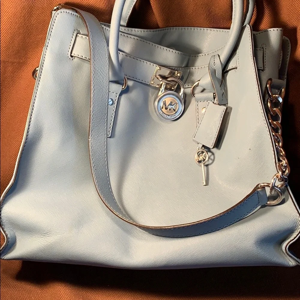 Michael Kors Hamilton Lock/key 18K tote/bag EC!